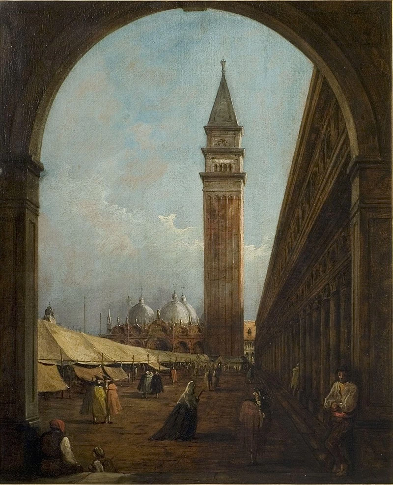 Una fiera in Piazza San Marco vista da un arco a sud - ovest - Victoria and Albert Museum, Londra